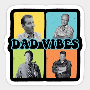 Retro 90’s Dad Vibes Sitcom Father's Vibes, Best Dad Ever, Happy Fathers Day Papa Vibes, Retro Dada 3 Sticker